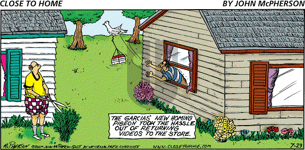 Close to Home on Sunday July 29, 2007 Comic Strip