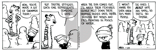 Calvin and Hobbes - Monday January 30, 1989 Comic Strip