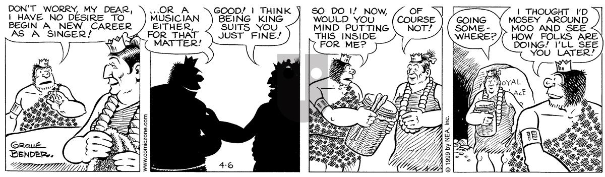 Alley Oop - Tuesday April 6, 1999 Comic Strip