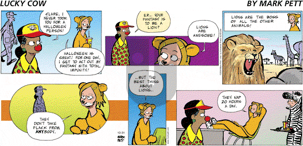 Lucky Cow on Sunday October 31, 2004 Comic Strip