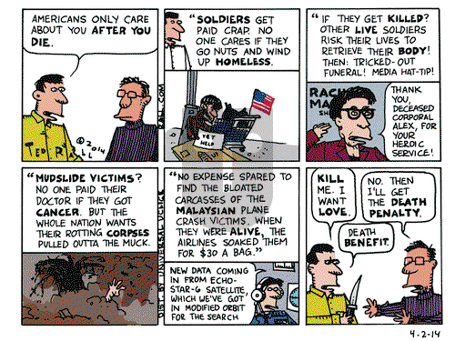 Ted Rall on Wednesday April 2, 2014 Comic Strip