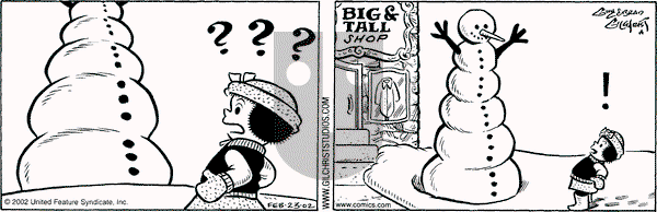 Nancy on Saturday February 23, 2002 Comic Strip