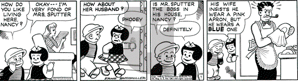 Nancy on Saturday February 7, 1948 Comic Strip