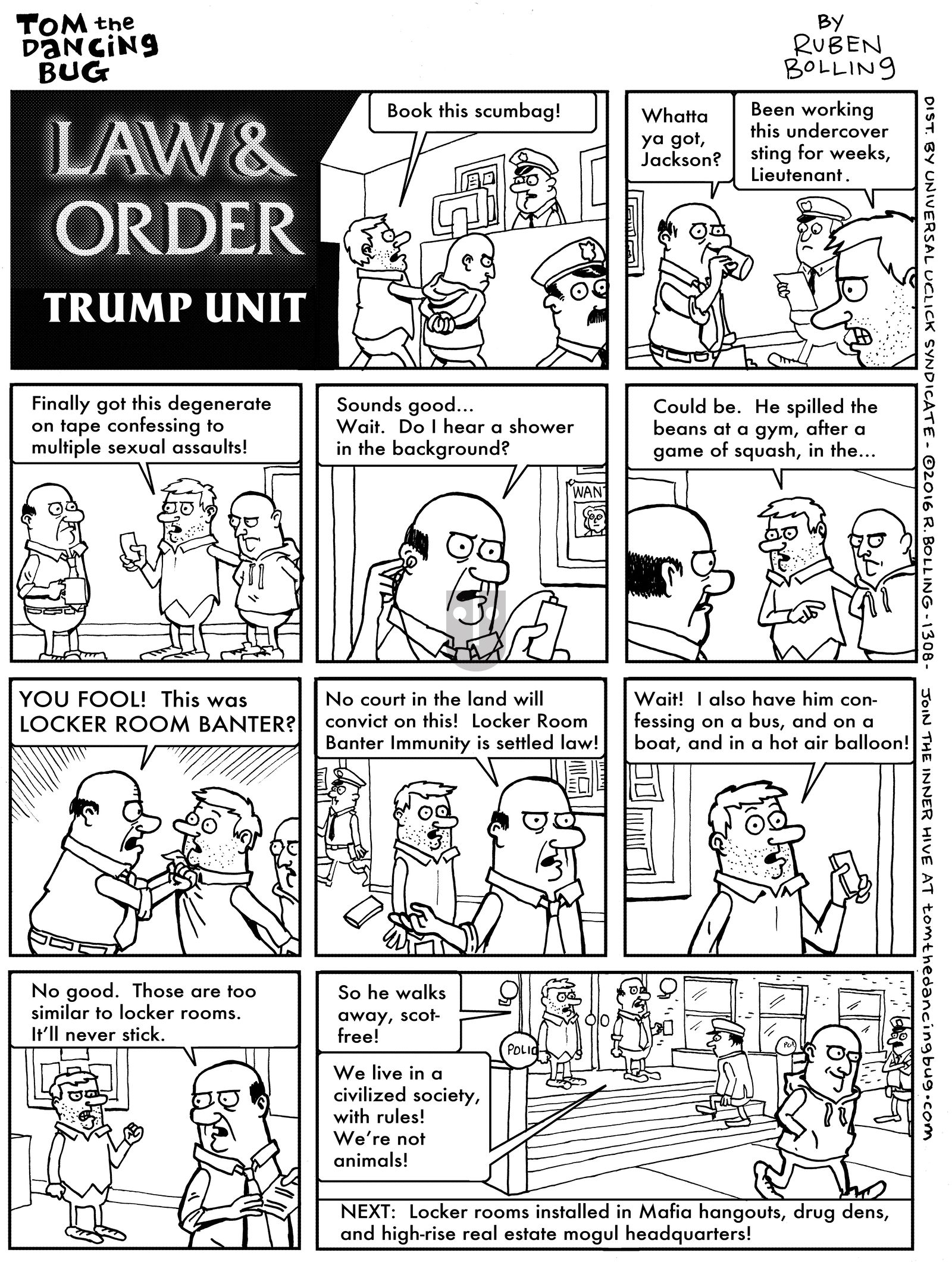 Tom the Dancing Bug - Monday October 10, 2016 Comic Strip