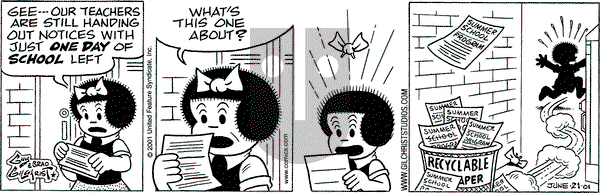 Nancy on Monday June 25, 2001 Comic Strip