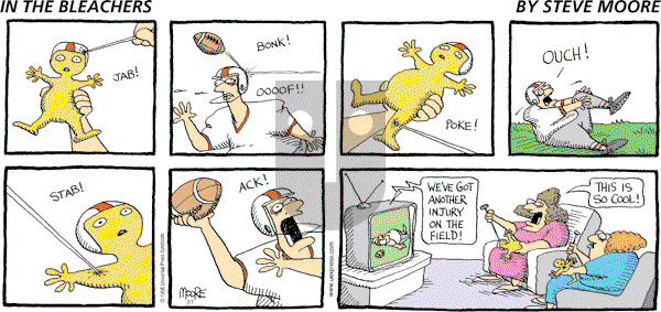 In the Bleachers on Sunday February 7, 2010 Comic Strip