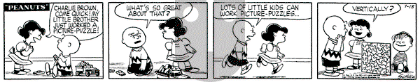 Peanuts on Monday July 18, 1955 Comic Strip