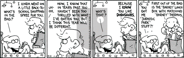 FoxTrot on Tuesday August 31, 1993 Comic Strip