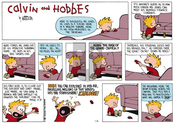 Calvin and Hobbes on Sunday February 15, 1987 Comic Strip