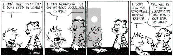 Calvin and Hobbes - Tuesday October 3, 2023 Comic Strip