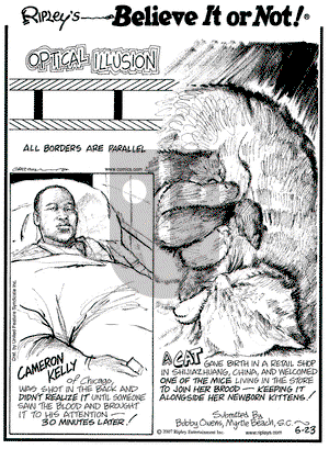 Ripley's Believe It or Not on Saturday June 23, 2007 Comic Strip