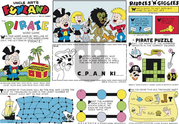 Uncle Art's Funland on Sunday December 10, 2023 Comic Strip