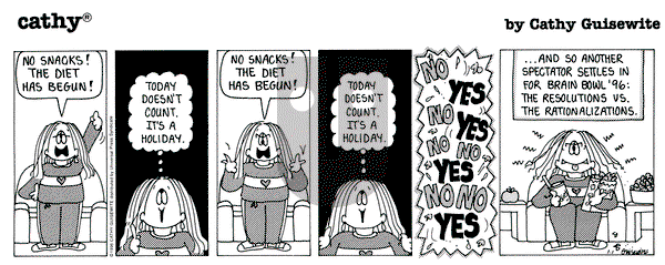 Cathy Classics - Monday January 1, 1996 Comic Strip