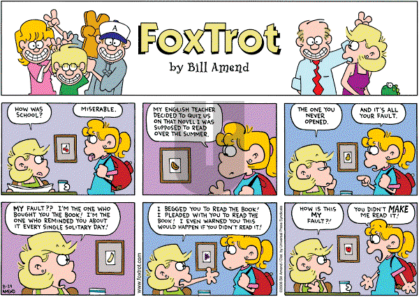 FoxTrot on Sunday August 24, 2008 Comic Strip