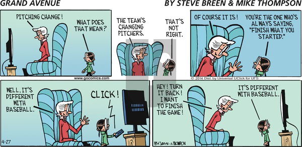 Grand Avenue on Sunday April 27, 2014 Comic Strip