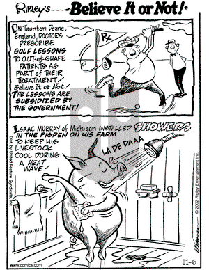 Ripley's Believe It or Not on Wednesday November 6, 2002 Comic Strip