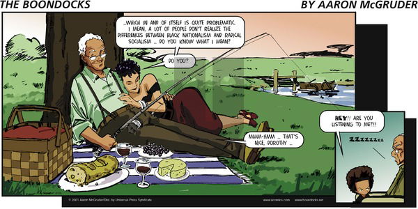 The Boondocks on Sunday August 26, 2001 Comic Strip