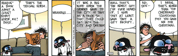 Get Fuzzy on Monday April 12, 2010 Comic Strip