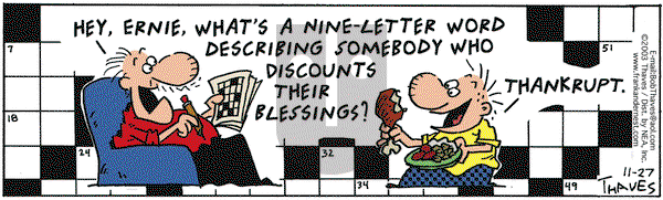 Frank and Ernest on Thursday November 27, 2003 Comic Strip