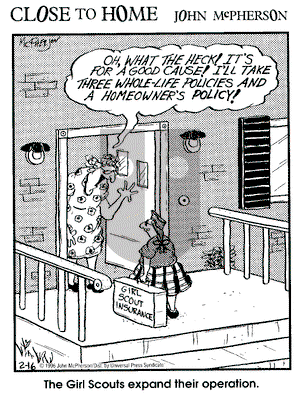 Close to Home on Friday February 16, 1996 Comic Strip