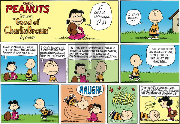 Peanuts on Sunday September 28, 2003 Comic Strip