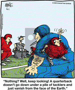 In the Bleachers - Tuesday September 1, 2009 Comic Strip