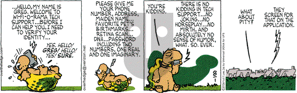 Over the Hedge on Wednesday August 1, 2012 Comic Strip