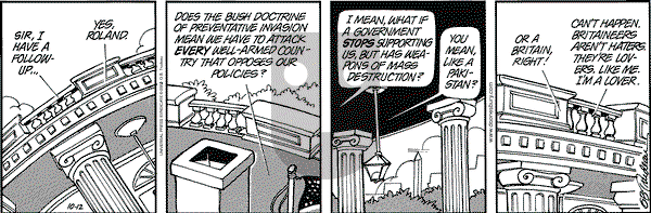 Doonesbury - Saturday October 12, 2002 Comic Strip