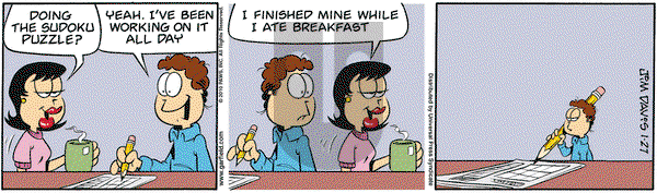 Garfield - Wednesday January 27, 2010 Comic Strip