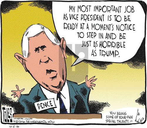 Tom Toles on Wednesday October 5, 2016 Comic Strip