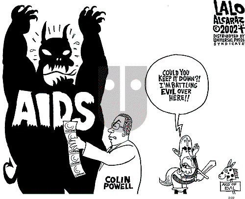 Lalo Alcaraz on Friday February 22, 2002 Comic Strip