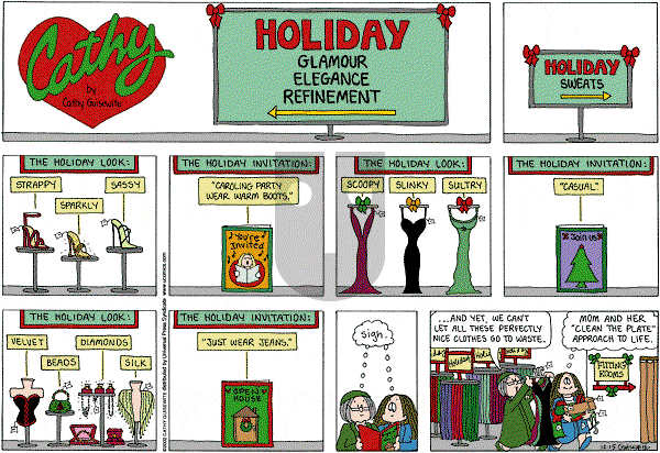 Cathy Classics - Sunday December 15, 2002 Comic Strip