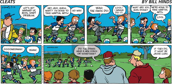 Cleats on Sunday March 14, 2004 Comic Strip