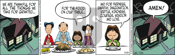 Baldo on Thursday November 24, 2016 Comic Strip