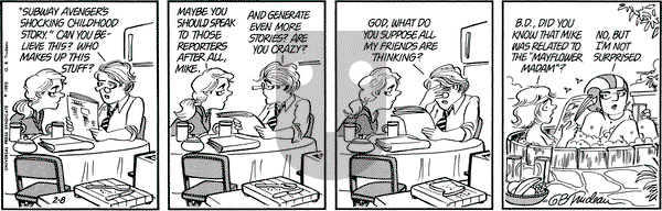 Doonesbury on Friday February 8, 1985 Comic Strip