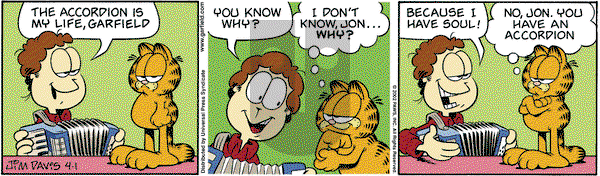 Garfield on Monday April 1, 2002 Comic Strip