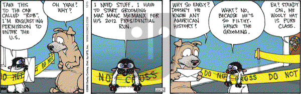 Get Fuzzy on Monday December 15, 2008 Comic Strip