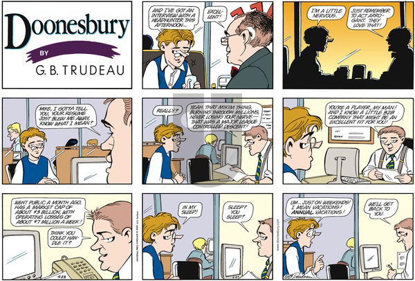 Doonesbury on Sunday April 23, 2000 Comic Strip
