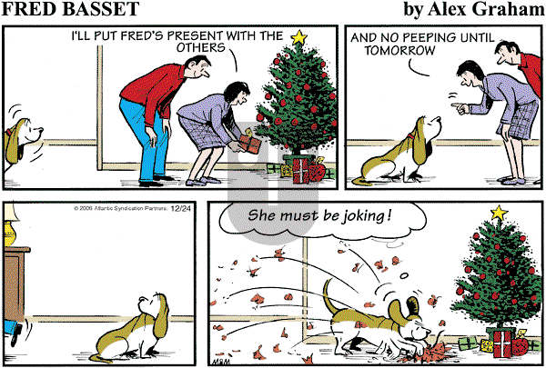 Fred Basset on Sunday December 24, 2006 Comic Strip
