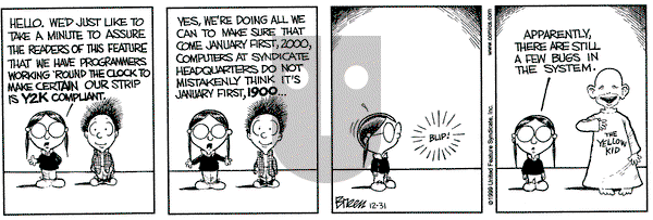 Grand Avenue on Friday December 31, 1999 Comic Strip