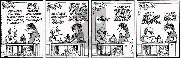 Doonesbury on Wednesday August 6, 1975 Comic Strip