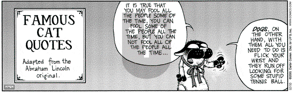 Get Fuzzy on Monday December 10, 2001 Comic Strip