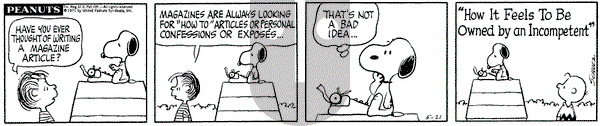 Peanuts on Friday May 21, 1971 Comic Strip