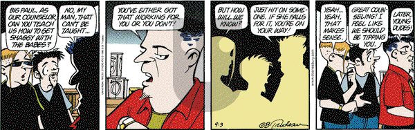 Doonesbury on Friday September 3, 1999 Comic Strip