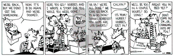 Calvin and Hobbes on Wednesday June 3, 1992 Comic Strip
