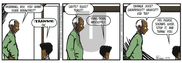 The Boondocks - Thursday April 15, 2004 Comic Strip