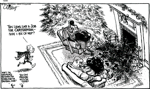 Pat Oliphant - Saturday December 24, 1994 Comic Strip