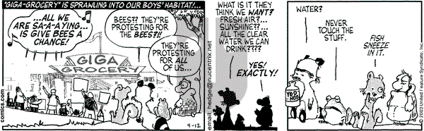 Over the Hedge on Saturday April 12, 2003 Comic Strip