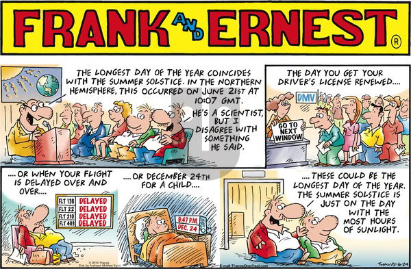 Frank and Ernest - Sunday June 24, 2018 Comic Strip