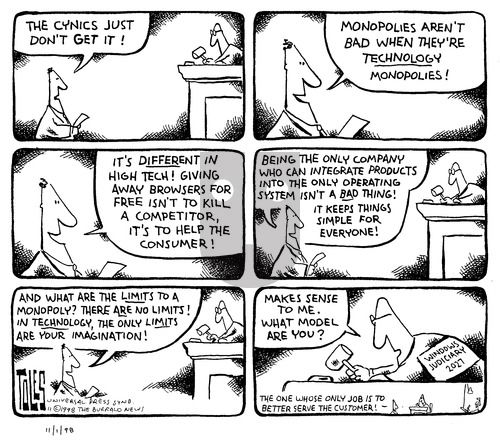 Tom Toles on Sunday November 1, 1998 Comic Strip